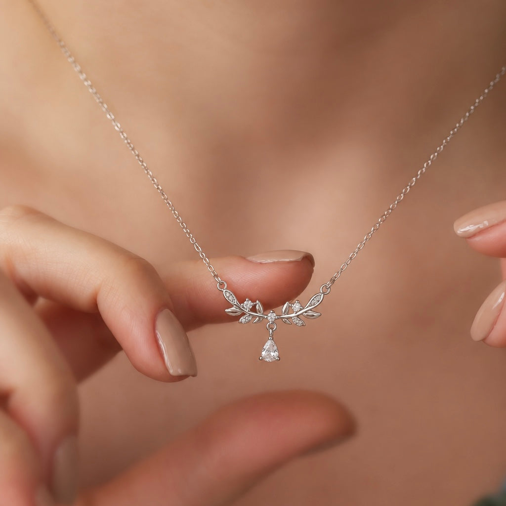 Crowned in Peace — Olive Necklace
