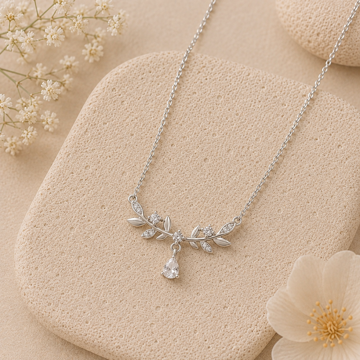 Crowned in Peace — Olive Necklace