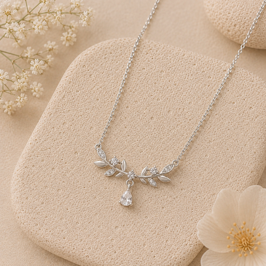 Crowned in Peace — Olive Necklace