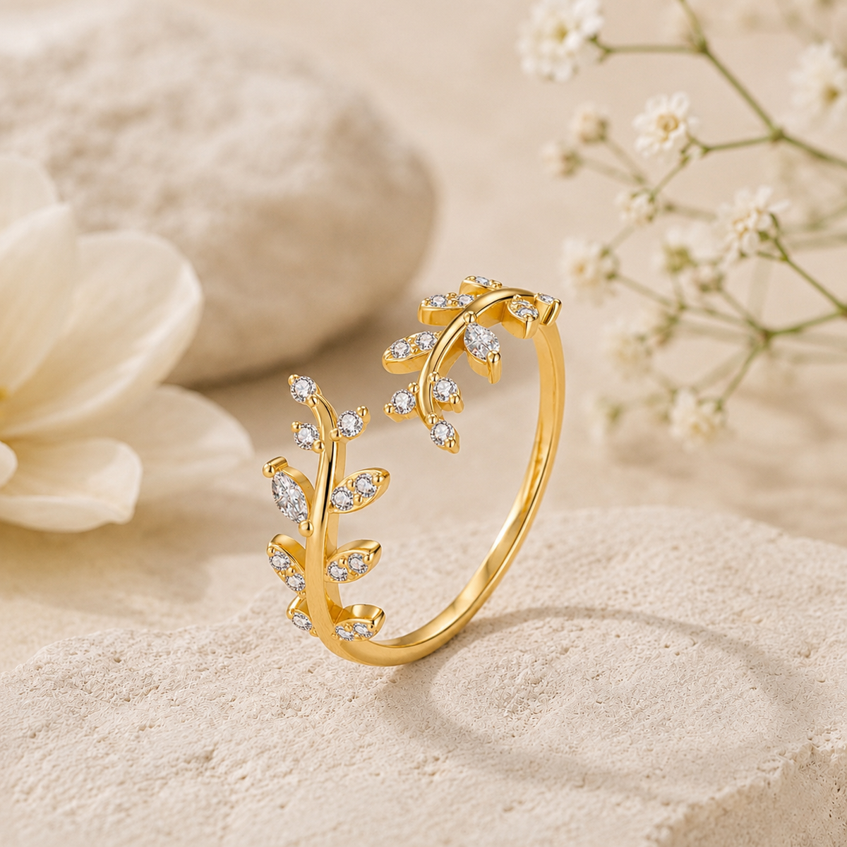 Embrace the Growth — Leaf Vine Ring