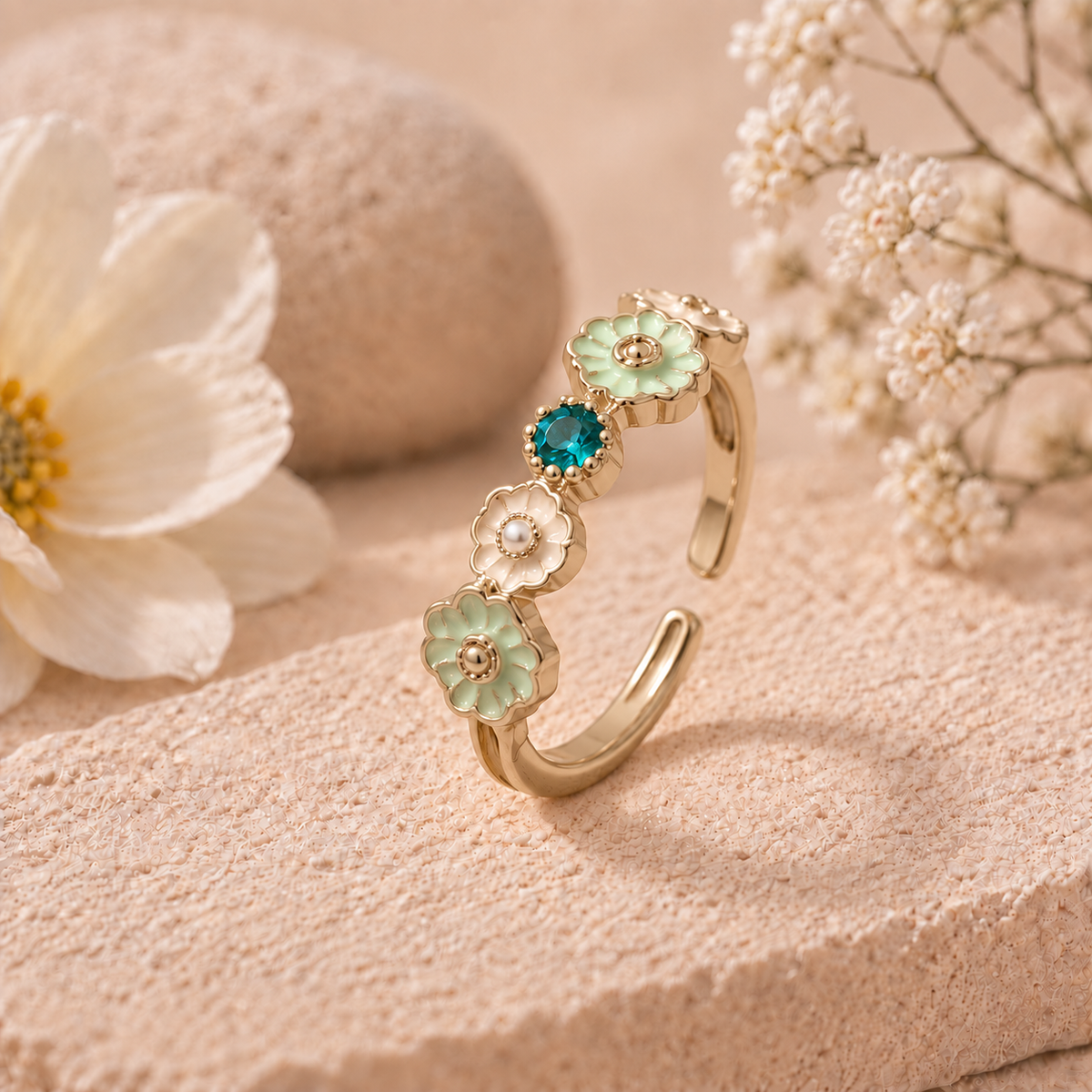 A Garden of Her Own — Colourful Floral Ring